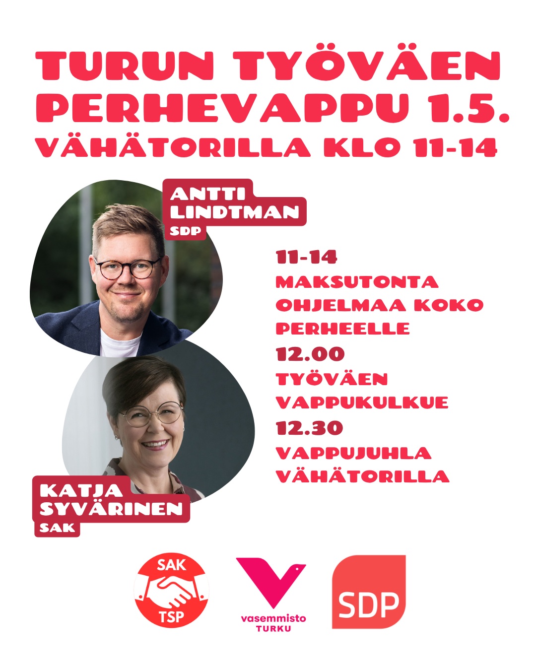 TYÖVÄKI OSOITTAA TURUSSA YHDESSÄ MIELTÄ PAREMMAN TYÖELÄMÄN PUOLESTA